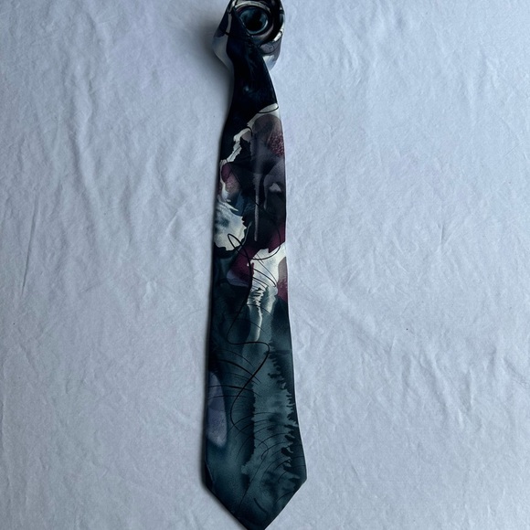 Jerry Garcia Silk Necktie 3.5 inch width 60 inch Length abstract design Shahman - Picture 2 of 7
